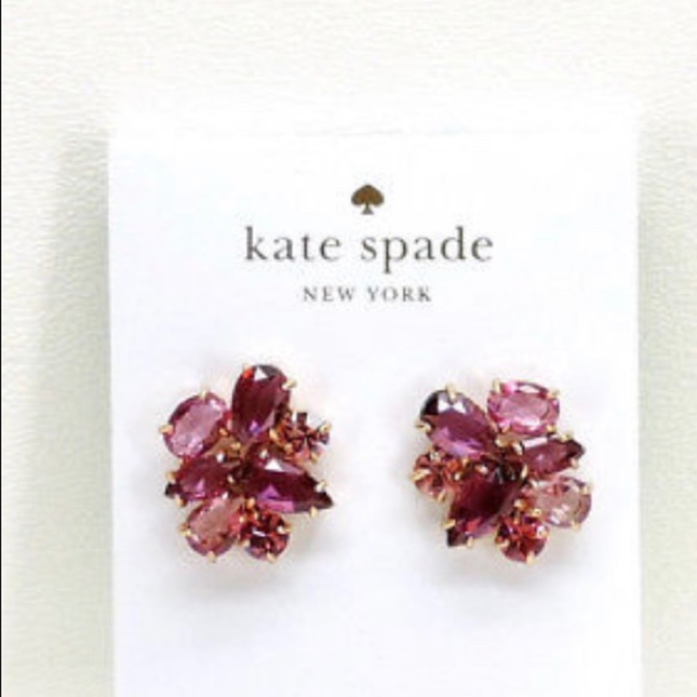 Kate Spade NY Studs Earrings Berry Multi Gold- NWT